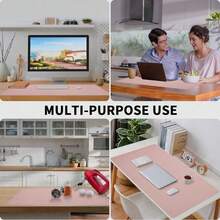 Super Large Mouse Pad, Writing Pad Office Desk Pad, Desk Mat, Waterproof PU Leather + Non-Slip Velvet Surface 35. 4" X 16. 9" (Pink), Multiple Size Options, Gaming Desk Pad, Desk Protector, Various Colors, Office, Student, Princess Style Pink, Pink, Sky Blue, Study Desk, Long Desk Pad, Home Decor Pad, Scratch Resistant Anti-Glare Leather Coffee Table Mat, Laptop Protective Pad, Waterproof Reusable And Easy-To-Clean, Office Supplies, Study Home Goods,School Supplies,Back To School Gaming Mouse Pad Desk Accessories Office Desk Accessories Mousepad Mouse Pad For Desk - 多色的 - 查看 5