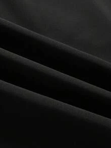 Plus Size Men's Casual Pants - Lightweight, Quick-Dry, Breathable Sports & Fitness Pants, Black Polyester, Machine Washable, Big & Tall - Black - View 8