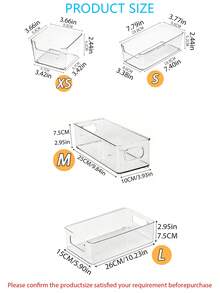 1/3/6 件透明厨房储物盒 - 多用途食品储存容器，适用于冰箱、冰柜和食品储藏室 - 非常适合水果、蔬菜、肉类等 - 耐用的 ABS 塑料，易于清洁，非常适合冰箱储物盒、收纳盒、冰箱储物套装、厨房储物盒。 - 彩色 - 查看 3