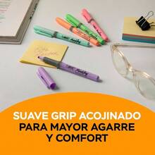 , Marcatextos con Grip, Subraya Todo, Punta Cincel, Marking Pastel, Surtido de Colores, 5 piezas - 5 Unidad (Paquete de 1) - Ver 5