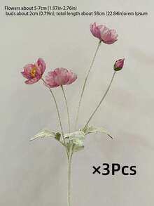 3 Cái/1 Cái Hoa Anh Túc Nhân Tạo Trang Trí Nhà Cửa Hoa Lụa Thanh Sang Trọng Hoa Nhân Tạo Trang Trí Bó Hoa Trang Trí Tiệc Cưới Trang Trí Bàn Nhà Hàng Hoa Nhân Tạo Trang Trí Cành Hoa Nhân Tạo Bao Gồm Dây Có Thể Gấp Lại - Nhiều màu - Xem 8