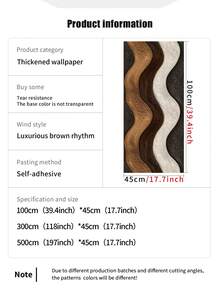 1 Roll 1m/3m/5m Vintage White/Brown/Black/Tan Textured Artistic Style Wallpaper, Suitable For Home Renovation, Room Decor, Cabinet Refacing, Bathroom Decor, Waterproof, Stain-Resistant, Vinyl DIY Wall Paper With Good Flexibility, Easy To Clean And Apply