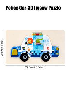 1/4/6/8/12/40片装儿童9片装木制拼图,卡通动物认知拼图套装,儿童益智玩具,恐龙、海洋动物、交通工具、昆虫系列拼图,蒙特梭利玩具,拼图游戏,儿童礼物 - 彩色 - 查看 31