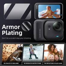6 piezas de vidrio templado 9H para protector de pantalla de lente de cámara Ultra HD y Ultra Claro para Insta360 Go, accesorios para Insta 360 Go Ultra (3 sets) - para Insta360 Go Ultra - Ver 4