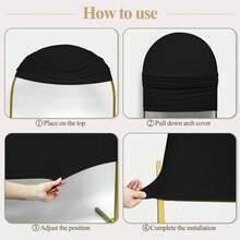 6英尺、6.6英尺、7.2英尺米色拱形婚礼背景布，双面氨纶涂层面料，拱形背景，派对背景，婚礼背景，Rite Decoration拱形背景布，生日派对婚礼装饰布（不含搁板，仅含背景布） - 彩色 - 查看 4