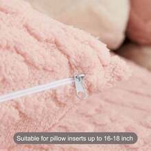 Reversible Soft Flannel Jacquard Elastic Throw Pillow Cover, Suitable For Living Room And Bedroom, Autumn/Winter - Multicolor - View 13