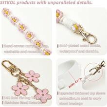 AFRT Handle Strap And Charm Set For Owala Water Bottle 24 Oz 32 Oz 40 Oz Owala Owala Coffee Tumbler Owala FreeSip Includes Handle Strap For Owala Accessories And Stanley Cup Accessories - 粉色 - 查看 3