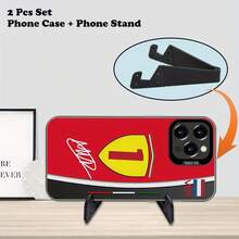 "2pcs Set" F1 Car Number 1 Unique VER Signature Style Formula Phone Case For  11 12 13 14 15 16 Pro Max Plus, Sports Car Inspired Shockproof Anti-Scratch Drop-Proof Phone Cover For, Designer Phone Case, Phone Case With Lip Gloss Holder, Fluffy Phone Case, Christmas Phone Case, Dog Phone Case, Antiscratch Case, Phone Protection, Stylish Phone Protector, Protective Phone Shell, Durable Phone Protector,  Protector, Sports Fans,  Followers - Mixed Color 1 - 查看 2