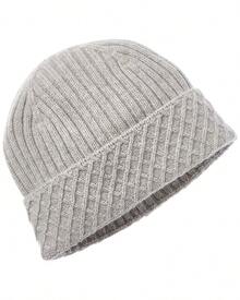 Bruno Magli Diamond Cuff Rib Cashmere Beanie - 灰色 - 查看 2