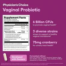 Physician's Choice Vaginal Probiotic - Odor Control, PH Balance & Daily Feminine Health Support With Cranberry And Prebiotics For Women, Free Shipping, Daily Health Care - No flavor - 查看 6