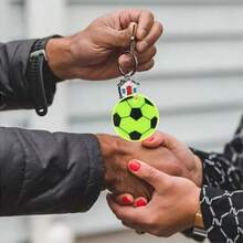 6/15/20/30pcs Football Backpack Pendant Reflective Safety Keychain, Suitable For Night Outing, Luggage Pendant - Multicolor - View 7