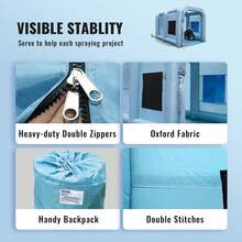 Inflatable Paint Booth, 13x10x9ft Inflatable Spray Booth, 950W High Powerful Blower Spray Booth Tent, Car Paint Tent Air Filter System For Car Parking Workstation Motorcycle Garage - 2(750W+950W) - View 6
