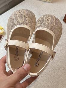 Zapatos planos para niñas, un par de zapatos planos de malla y encaje lindos y de moda, transpirables, suaves y cómodos, la primera opción tanto para uso en casa como al aire libre, zapatos planos ligeros para niñas