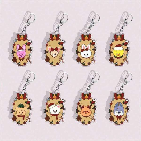 1pc Christmas S-KZOO Anime Cartoon Accessories, S-KZOO Anime Cartoon Acrylic Keychain Pendant, Gift For Friends And Family,Christmas Stocking Fillers,Christmas Gifts,Christmas,Christmas Decorations ,Stochastic Style