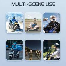 C10 Motorcycle Helmet Intercom, Wireless Stereo Intercom, Dual-Mode, Dual Channel, 1000mAh Battery, Noise Reduction, 300m Intercom For Two Riders, Music And Communication Simultaneously. - 黑暗的 - 查看 9