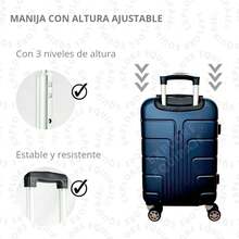 Maleta 20 Pulgadas Sin Documentar Ligera Doble Llanta Candado Fijo - Azul - Ver 5