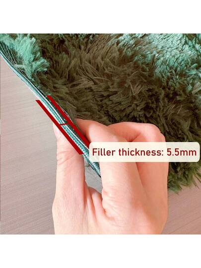Moderne Indoor Shaggy Vloerkleed Bedroom Living Room Dorm Home ative Polyester Fiber, Sponge Filling Lightweight Dark Groen Plush Area Rugs Super Zachte Comfy Accent Festive Vloer Tapijt view 7