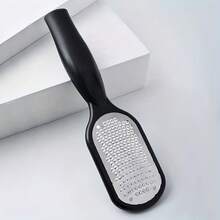 1 Pcs Professional Stainless Steel Foot File, Pedicure Tool, Safety Splash Guard Design, Ergonomic Curved Easy-Grip Handle And Stainless Steel Coarse And Fine Grain Exfoliating Surface - Durable Foot Skin Removal Tool, Solid Construction, Suitable For Home SPA Pedicure And Manicure Care By Beauty Enthusiasts - Perfect Gift For Winter Care, Thanksgiving, Christmas And Halloween Health And Home Supplies Health Care Foot Care Corn And Callus Treatment Tools - 黑色 - 查看 11