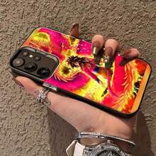 Personajes de anime y dragones compatibles con  Galaxy S25ULTRA, S24PLUS, S23FE, S21PRO, S22, S20+, A03S, A05S, A14, A31, A53, A34, A10, A04E, M04, A33, A35, A55, A72, A71, A70, A22, A16, A06, A20S, A54 Funda especial para teléfono , anti-manchas, a la moda, moderna, colorida, plateada IMD - Mezcla de colores - Ver 5