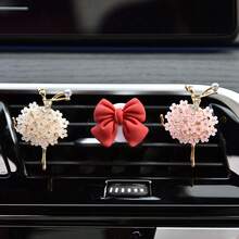 优雅水钻女神芭蕾舞汽车空调出风口香薰装饰夹，树脂蝴蝶结汽车空调出风口香薰装饰（不含香氛） - 彩色 - 查看 15