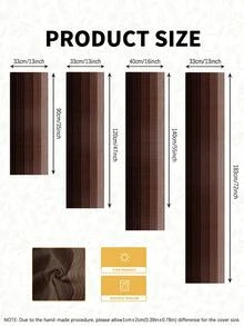 1件極簡條紋漸層風桌旗，現代客廳餐桌桌布墊，可乾洗、可水洗，適用於廚房餐桌、派對婚禮裝飾、復古風，適合玄關、家庭聚會、咖啡桌、客廳、微波爐防塵罩 - 深巧克力棕色 - 查看 10