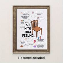 CBT DBT Therapy Counseling Poster - Feelings, Anxiety Relief, Social Psychology, Mental Health, Emotions - Canvas Print For Office, School, Counselor Wall Art - Frameless 11.8x15.7 Inch - Multicolor - View 1