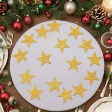 50pcs 1.26 Inch Gold Five-Pointed Star Paper Pieces, Suitable For Christmas Decoration, Tabletop Decor, Party Decoration - Gold - View 7