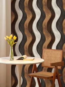 1 Roll 1m/3m/5m Vintage White/Brown/Black/Tan Textured Artistic Style Wallpaper, Suitable For Home Renovation, Room Decor, Cabinet Refacing, Bathroom Decor, Waterproof, Stain-Resistant, Vinyl DIY Wall Paper With Good Flexibility, Easy To Clean And Apply