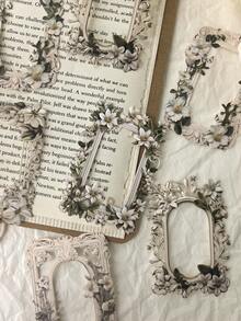 10pcs/Pack Hollow Embossed Vintage Floral Border DIY Scrapbooking Decorative Materials