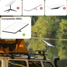 Mini Mount, Pole Mount with Mini Tripod Adapter, Adjustable Clamp Mount for RV Ladders, Guardrails, Compatible with Old Model Mini Accessories (Mount and Black Adapter)(Montura y adaptador negro) - Tipo 1 - Ver 6