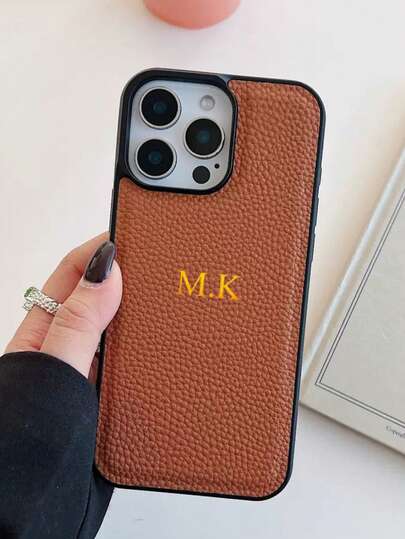 Capa de celular personalizada em couro com estampa de lichia (1 unidade), compatível com iPhone 17, 16, 15, 14, 13, 12 e 11 Pro Plus. Ótima opção de presente de aniversário, presente de Natal, presente para ele/ela, presente personalizado, produto personalizado do Etsy, presente personalizado para cônjuge, presente de aniversário de casamento, presente para pais.