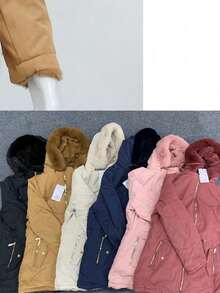 chamarra de doble vista 2 forma de usar  caliente y buena tela aferbada - Beis - Ver 4