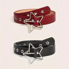 Y2K Sweetheart Five-Pointed Star Belt - màu đen - Xem 3