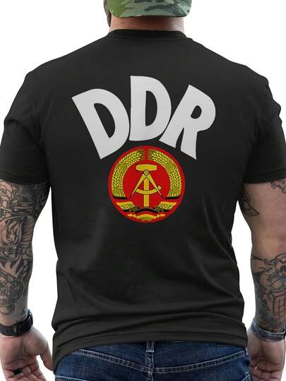 GDR 1974 East German Retro Football Shirt T-shirt with a graphic on the back - Great gift idea