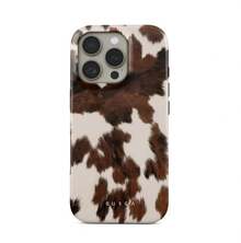 Funda de teléfono de piel de vaca marrón y blanca, funda de teléfono con estampado de vaca estilo western Y2K para iPhone 16 Pro Max 15 Mini 14 Plus 13 12 Pro 11 X, Galaxy, Pixel - Color mixto 1 - Ver 2