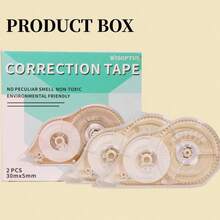 - Cinta correctora beige de pies de largo, deslizamiento suave, sin residuos, secado rpido, perfecta para la escuela, suministros de oficina, manualidades, toma de notas, diario paquete - 2 - Ver 9