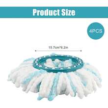nuevoJuego de 4 mopas de Repuesto para Leifheit Clean Twist Disc Mop Micro Set,2 Fibras Sistema para Leifheit Clean Twist M Fregona Redonda Piezas de Repuesto para Todos los Tipos de Suelo - 1 - Ver 2