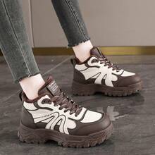 High-Top Warm Snow Boots, Anti-Slip - Brown - View 4