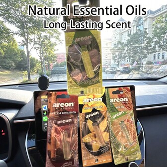 3-18pcs Car Air Freshener Natural Tea Fragrance Vehicle-Mounted Hanging Vanilla Scent Water Drop-Shaped Car Interior Accessory