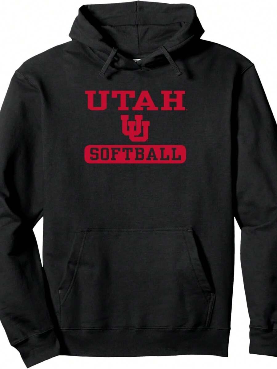 Utah Utes Softball Logo Officially Licensed Pullover Hoodie - Style 17 - View 1
