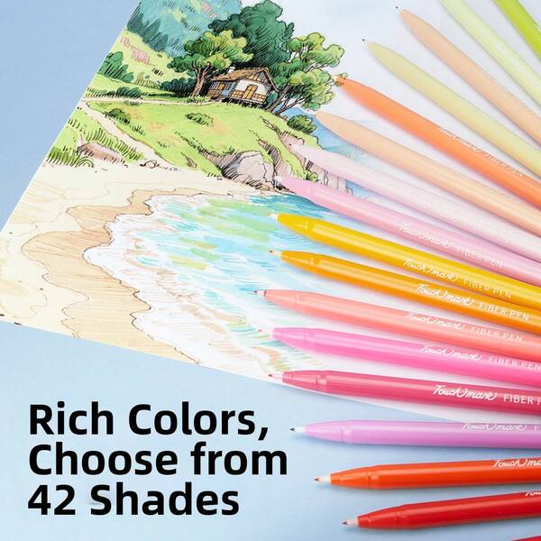 12/18/24/36/42 de culori cu vârf de fibră pe bază de apă, markere pe bază de apă drăguțe și creative, set de papetărie și rechizite școlare, evidențiatoare și pixuri acuarelă