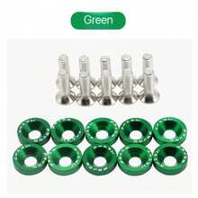 高品质 M6 阳极氧化铝垫圈和螺栓套件 - 适用于汽车和摩托车，多种颜色的装饰螺丝和垫圈