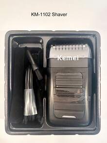 Kemei 科美牌男士电动理发器和电动剃须刀套装（2件套），专业理发器，无线USB充电式理发器，男士雕刻机剃须刀套装 KM-2299 和 KM-1102