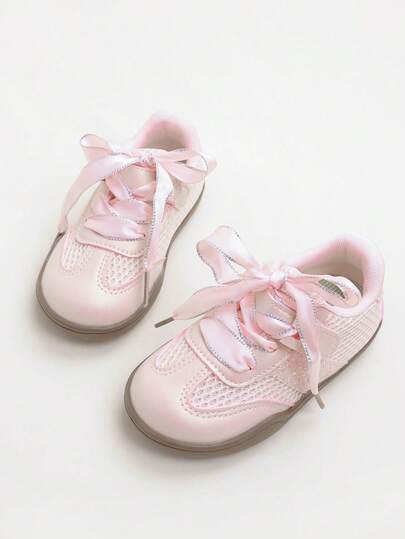 1 par de zapatillas con cinta de lentejuelas de unicolor minimalista con cierre de gancho y bucle para niñas, cómodas y duraderas, adecuadas para todas las estaciones