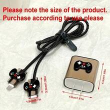 5-In-1 Set: 3D Game Controller Charging Head Protector, 20W Fast Charging Data Cable Compatible With IPhone 12/13/14 Series