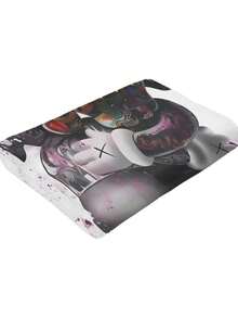 Kawss Kawaii Kaw  Blanket Flannel Blanket, Super Comfortable Winter Warm Blanket Summer Air Conditioning Blanket, Soft And Light Bed Sofa Decoration, Not Easy To Shed, Machine Washable - 黑色 - 查看 3