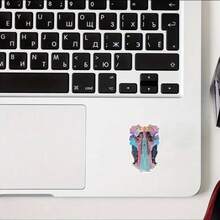 ALLENG Hecate's Daughters Vinyl Aufkleber - Cartoon Fantasy Design mit mystischem Mond & Sternen, wasserfeste matte Oberfläche, selbstklebender Aufkleber für Kunststoff/Glas/Metall/Keramik, asymmetrische Form für Flaschen, Laptops, Autos, Telefone, Laptop Verzierung, himmlisches Motiv, mehrfarbiges Design