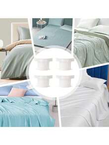 4 件灰色床单紧固件、床单夹、床单绑带，用于将床单牢牢固定到位，重型床单固定夹适合所有床垫尺寸，用于固定床单、床罩和床裙，全新床单绑带适合返校、居家、旅行 - 彩色 - 查看 11