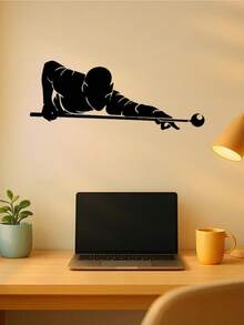 Hello Young Vintage Industrial Billiards Metal Wall Art. Features A Dynamic Hand Silhouette In A Minimalist Style With Powder Coating. Ideal For Game Rooms, Offices, Or Man Caves. The Perfect Gift For Pool Enthusiasts,Suitable For Room Decor - Multicolor - View 4