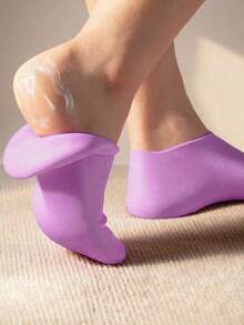 2 Pairs Silicone Moisturizing Foot Socks, Effectively Care For Feet, Prevent Cracked Heels, Remove Dead Skin, Elastic Foot Care Socks, All-Day Moisture Lock, Prevent Dryness, Odorless, Easy To Wear, Soft And Comfortable Material.